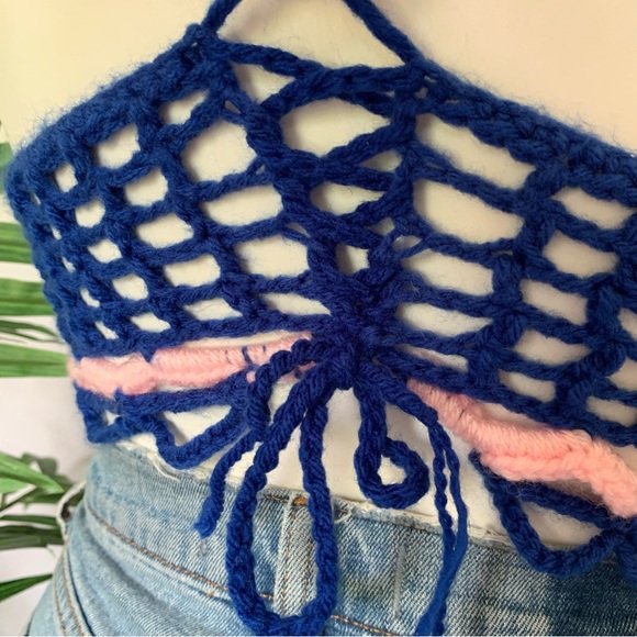 k n i t :: Retro Mod Groovy Crochet Top Knit Bikini - Picture 13 of 15